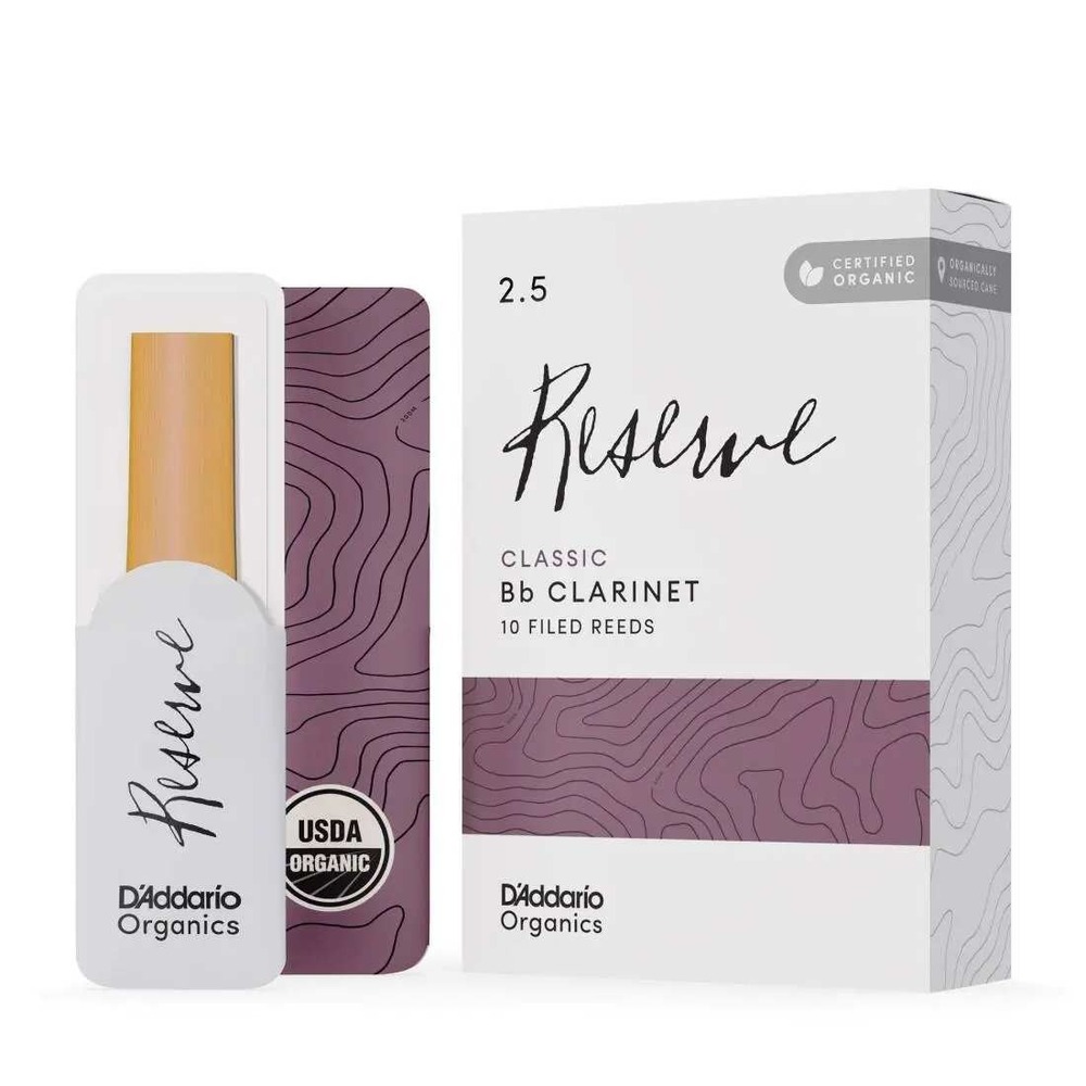 D'Addario Reserve Classic Bb Clarinet Reeds 2.5 10-Pack New